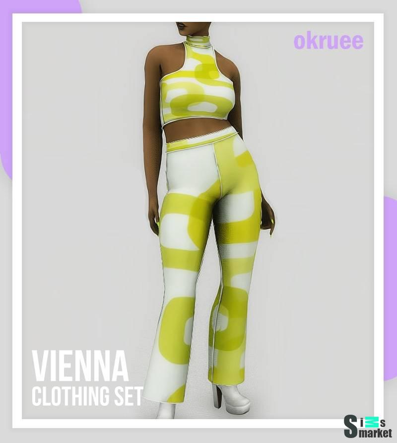 Топ и штаны "vienna clothing set" для Симс 4 для Симс 4. Скачать мод