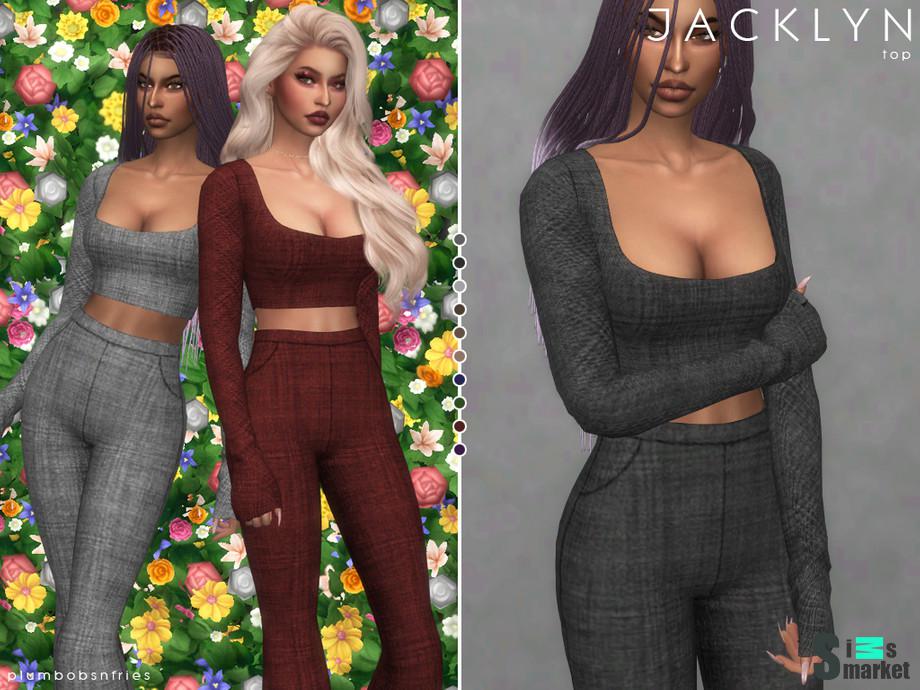 Топ JACKLYN by Plumbobs n Fries для Симс 4. Скачать мод