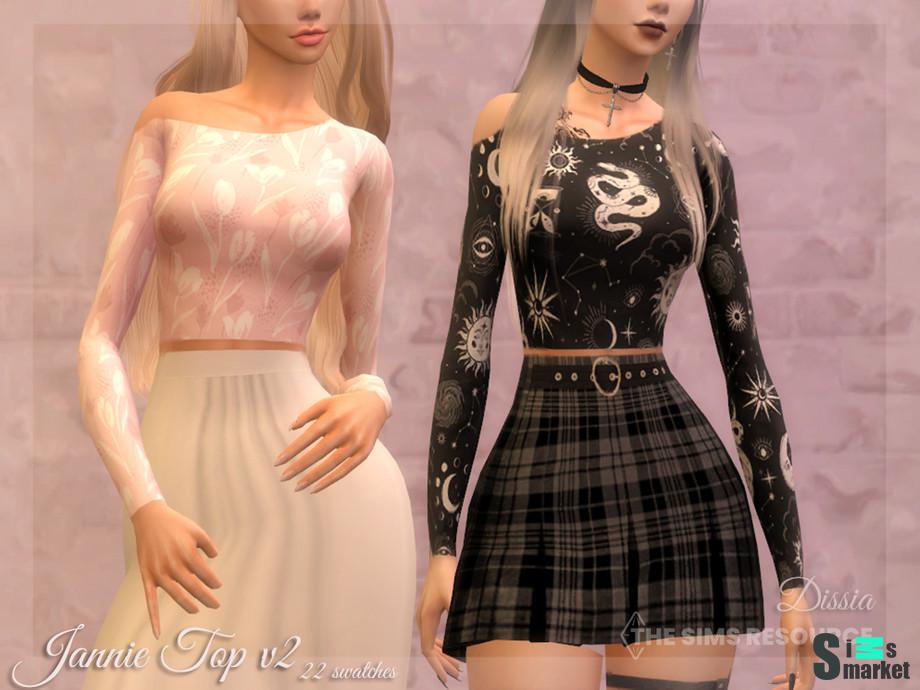 Топ Jannie 2 by Dissia для Симс 4. Скачать мод