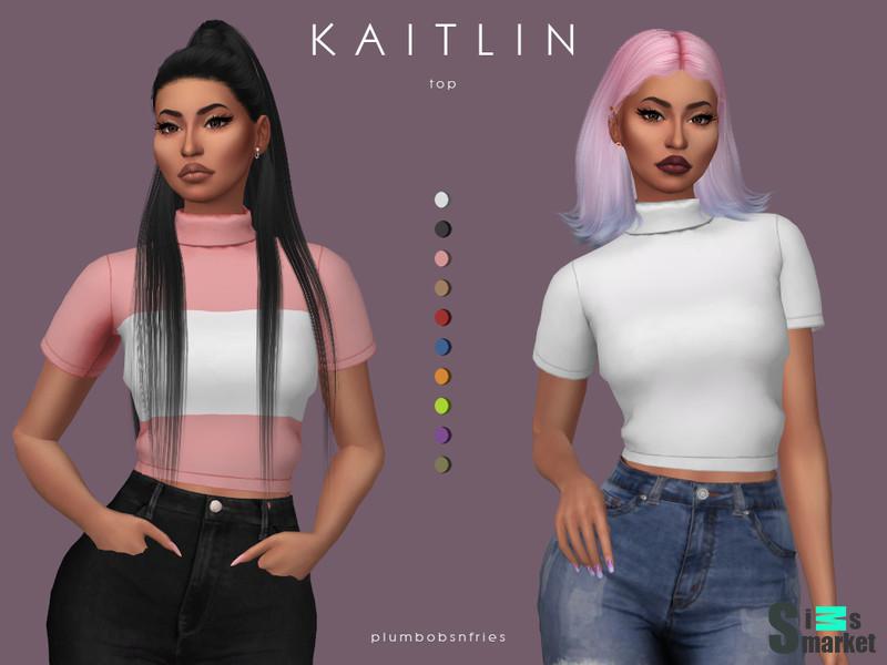 Топ KAITLIN by Plumbobs n Fries для Симс 4. Скачать мод