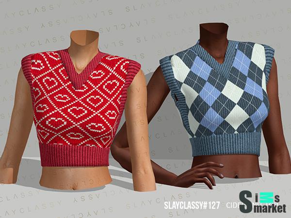Топ knit by slayclassy для Симс 4. Скачать мод