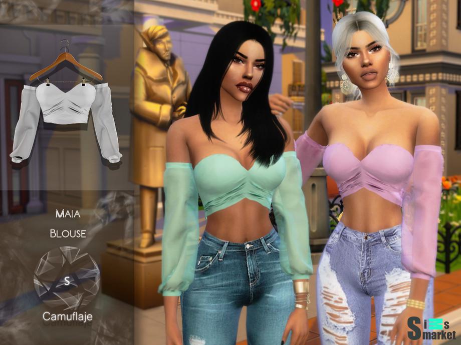 Топ Maia by Camuflaje для Симс 4. Скачать мод