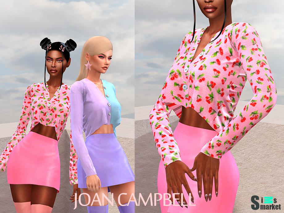 Топ Maryse by Joan Campbell Beauty для Симс 4. Скачать мод