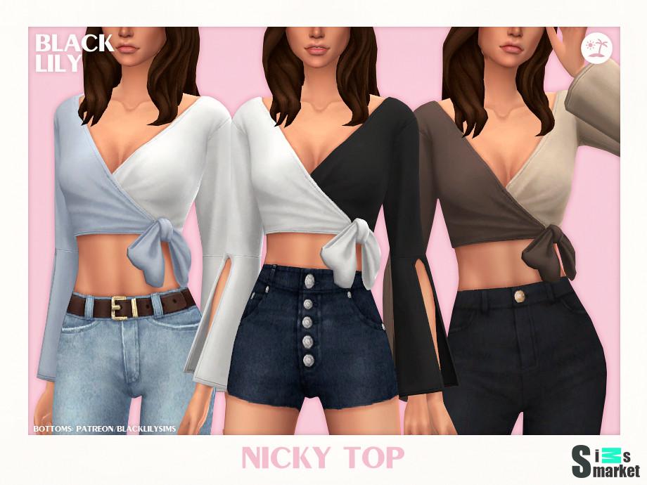Топ Nicky by Black Lily для Симс 4. Скачать мод
