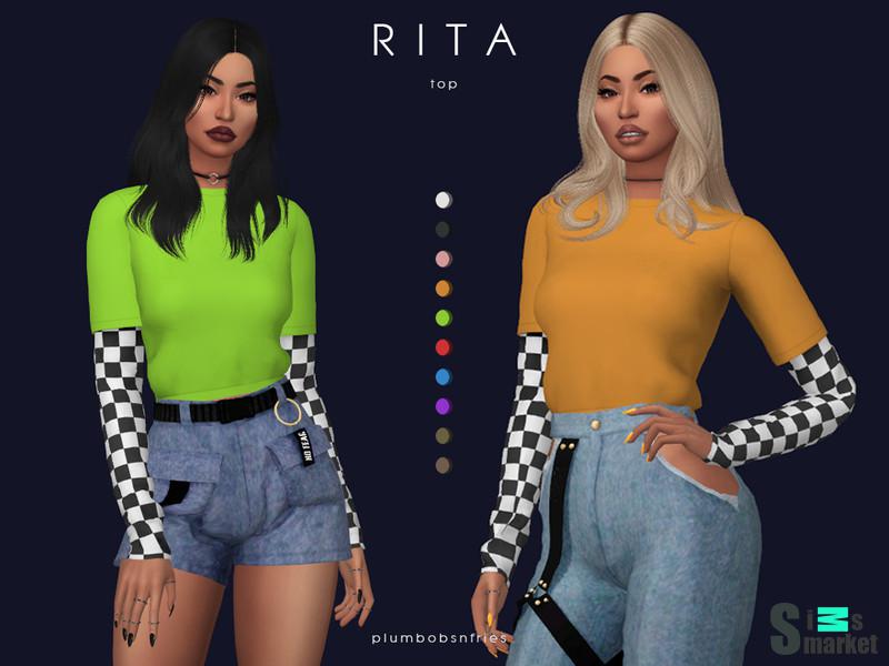 Топ Rita от Plumbobs n Fries для Симс 4. Скачать мод