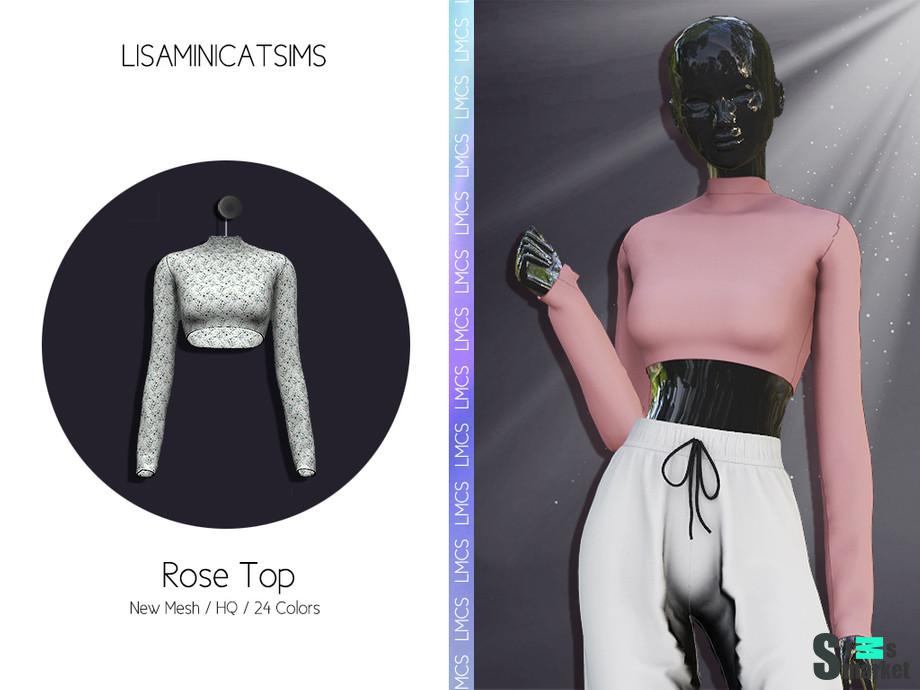 Топ Rose by Lisaminicatsims для Симс 4. Скачать мод