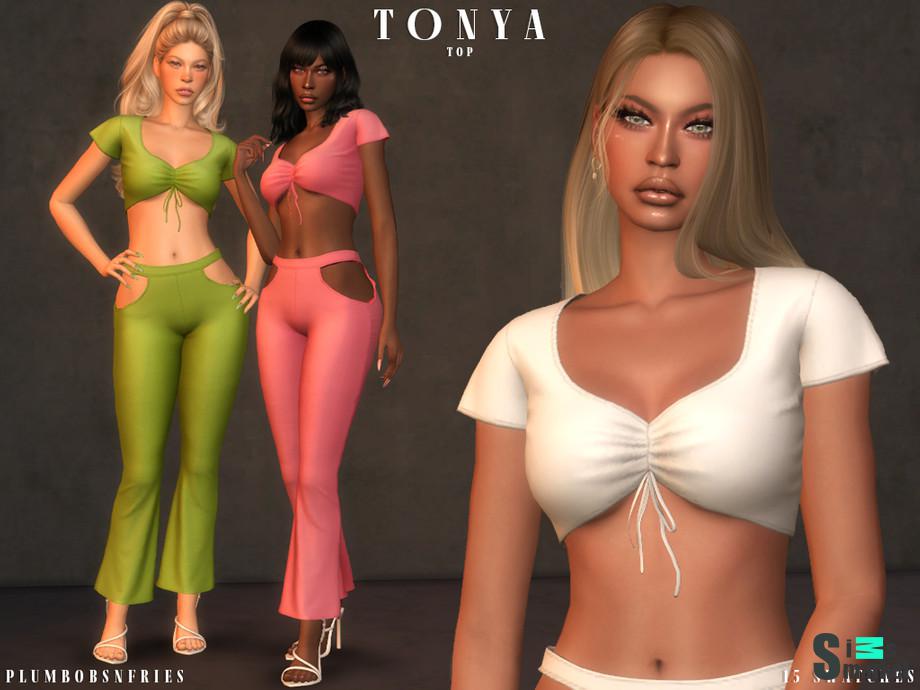 Топ TONYA by Plumbobs n Fries для Симс 4. Скачать мод