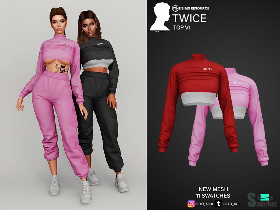 Топ Twice by Beto_ae0 для Симс 4. Скачать мод