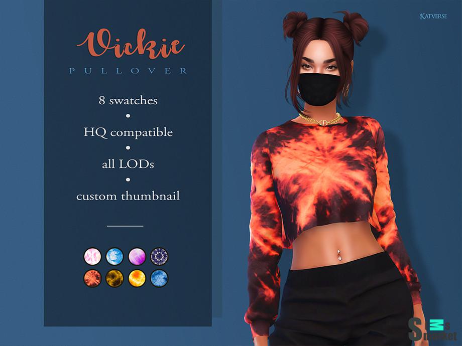 Топ Vickie by KatVerseCC для Симс 4. Скачать мод