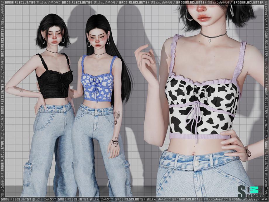 Топ женский by sadgirlsclub для Симс 4. Скачать мод