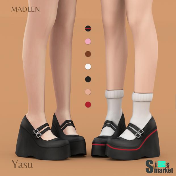 Туфли "Yasu" от Madlen для Симс 4. Скачать мод