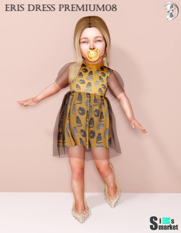 [turksimmer] Eris Dress Premium08 (toddler) - Patreon для Симс 4. Скачать мод