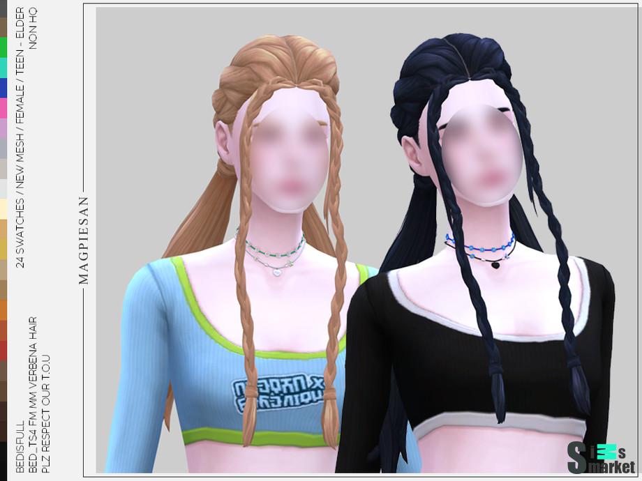 Verbena hair для Симс 4. Скачать мод