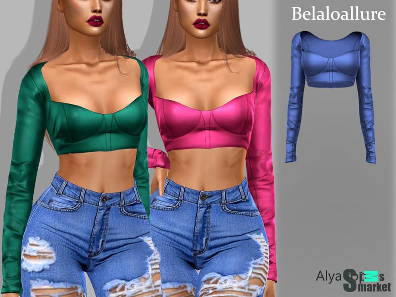 Верх Alya от belloallure  для Симс 4. Скачать мод
