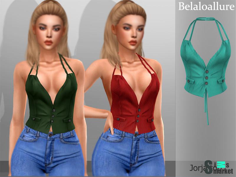 Верх Jorja от belloallure для Симс 4. Скачать мод