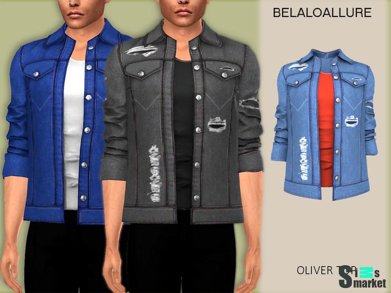 Верх Oliver от belloallure  для Симс 4. Скачать мод