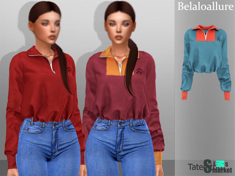 Верх Tatee от belloallure для Симс 4. Скачать мод