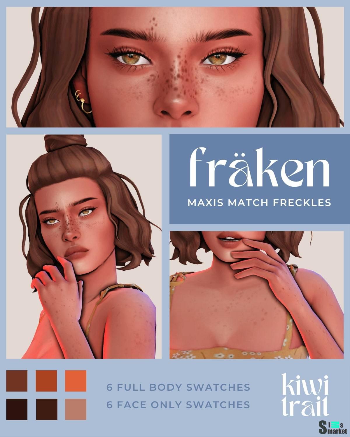 Веснушки "fraken freckles" для Симс 4 для Симс 4. Скачать мод