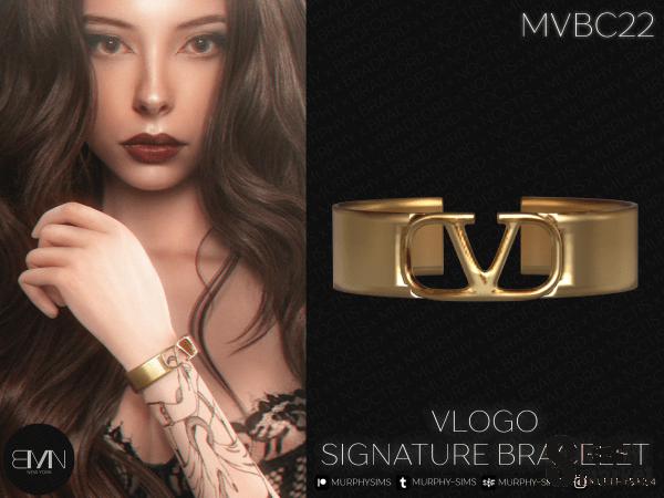 vlogo signature metal bracelet для Симс 4. Скачать мод