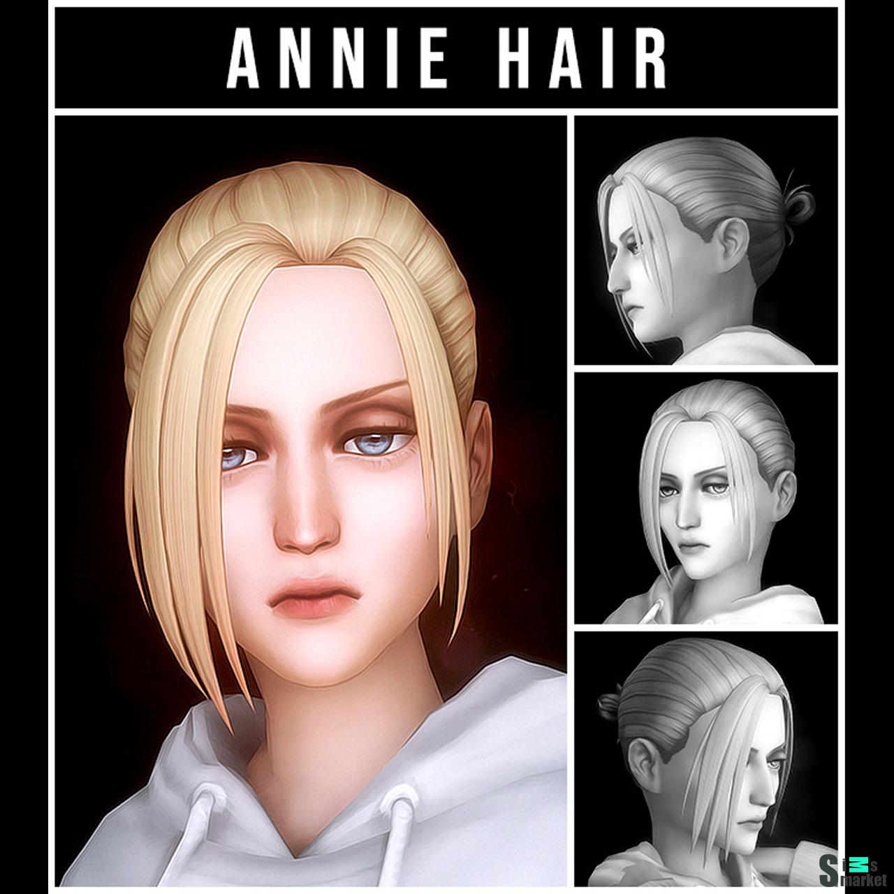 Волосы Энни "Annie Hair" для Симс 4. Скачать мод