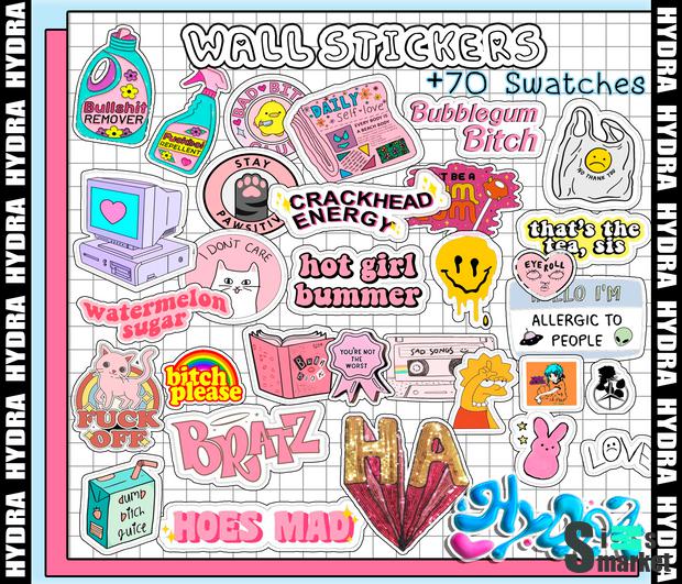 Wall stickers для Симс 4. Скачать мод