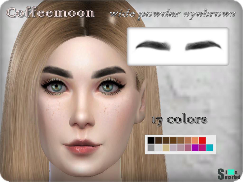 Wide powder eyebrows для Симс 4. Скачать мод