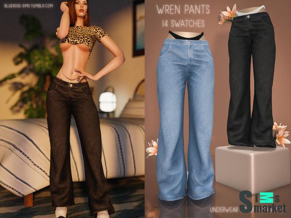 wren pants-brsims для Симс 4. Скачать мод
