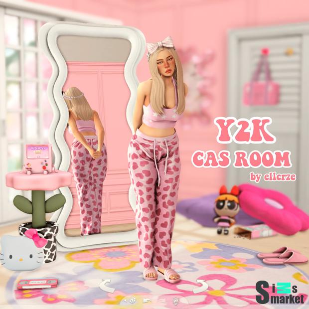 Y2k backroom by ellcrze для Симс 4. Скачать мод