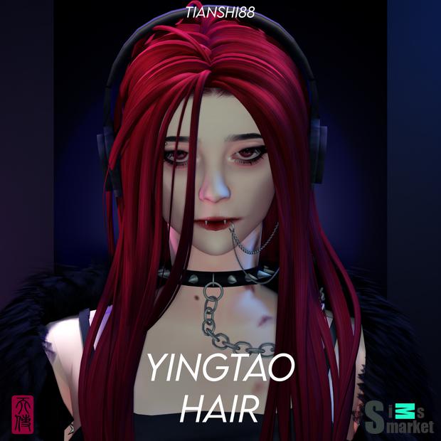 YINGTAO HAIR для Симс 4. Скачать мод