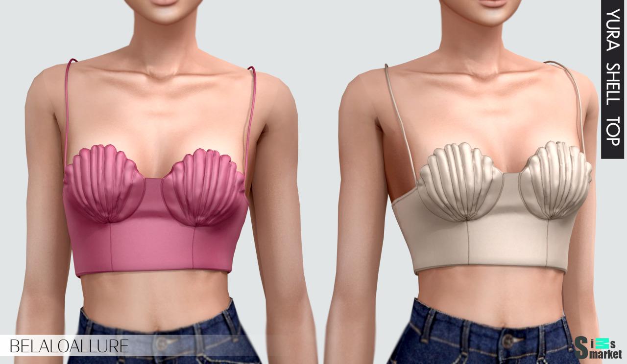 "Yura shell top" BELALOALLURE для Симс 4. Скачать мод