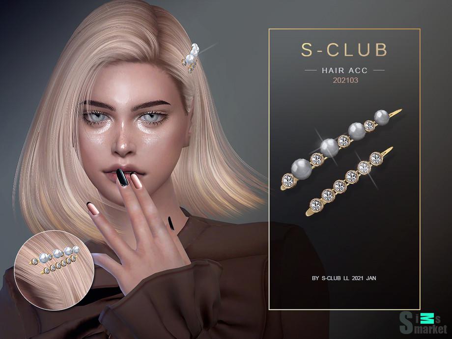 Заколка 202103 by S-Club для Симс 4. Скачать мод
