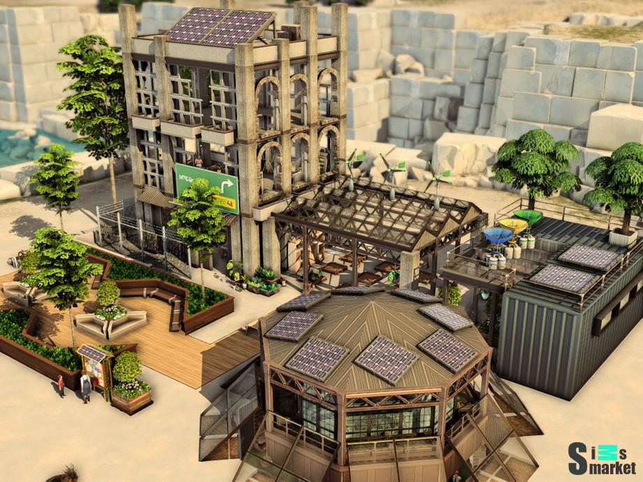 Здание карьера "The Quarry Building (Community Space)"-для Симс 4 для Симс 4. Скачать мод