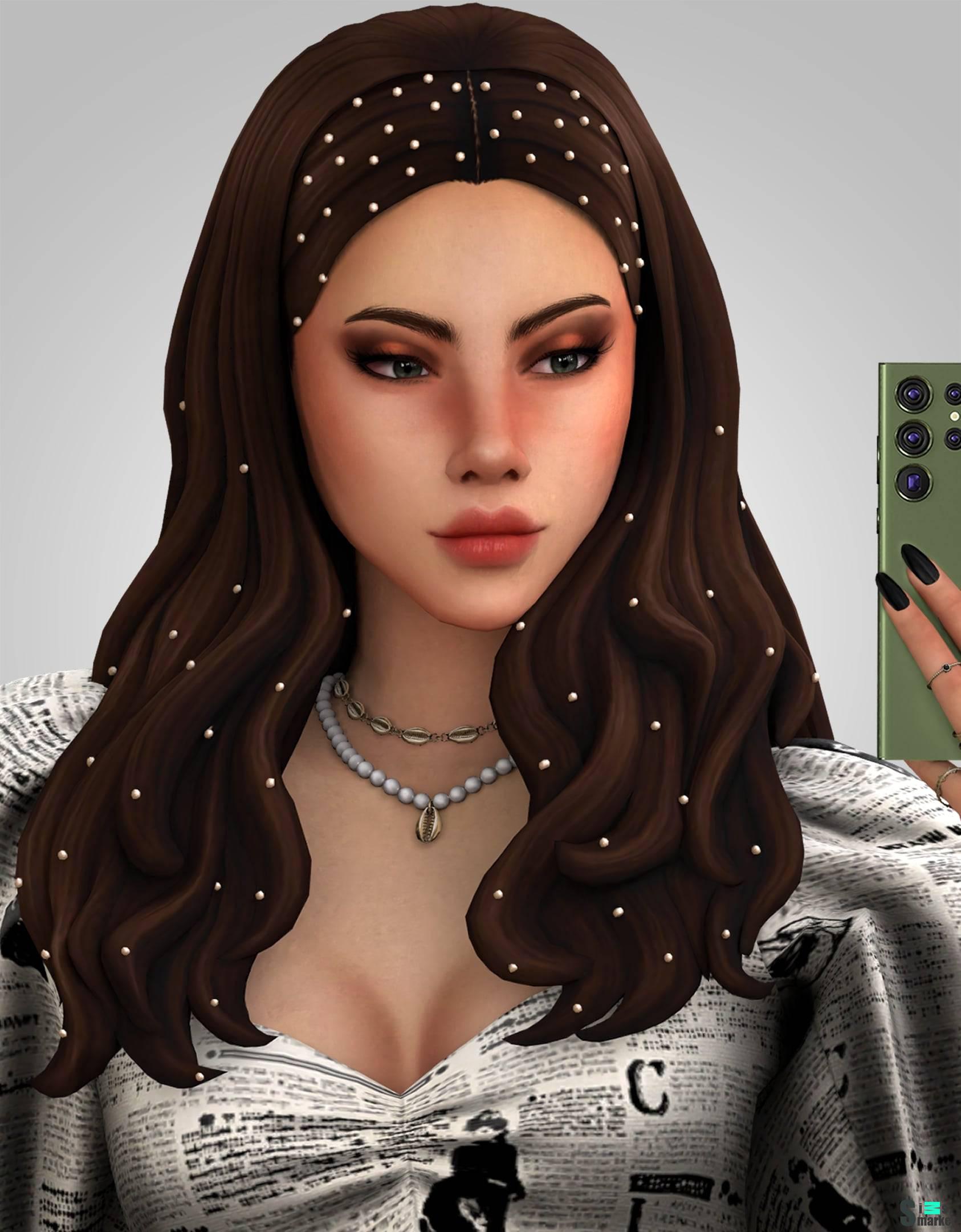 Женская прическа "Carine Hair" для Симс 4 для Симс 4. Скачать мод