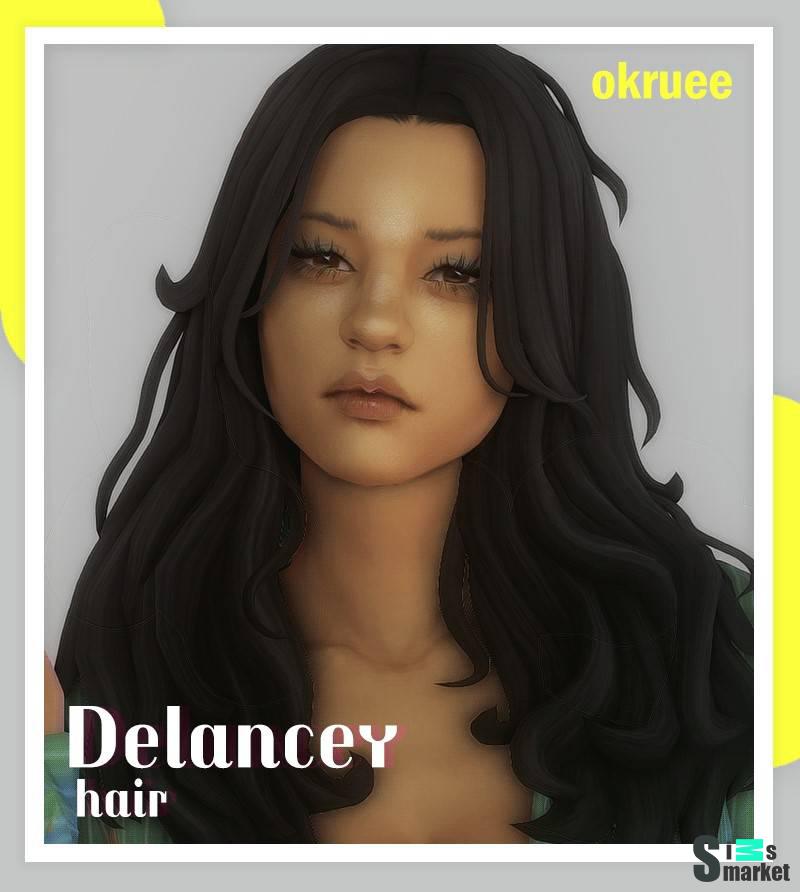 Женская прическа "delancey hair" для Симс 4 для Симс 4. Скачать мод