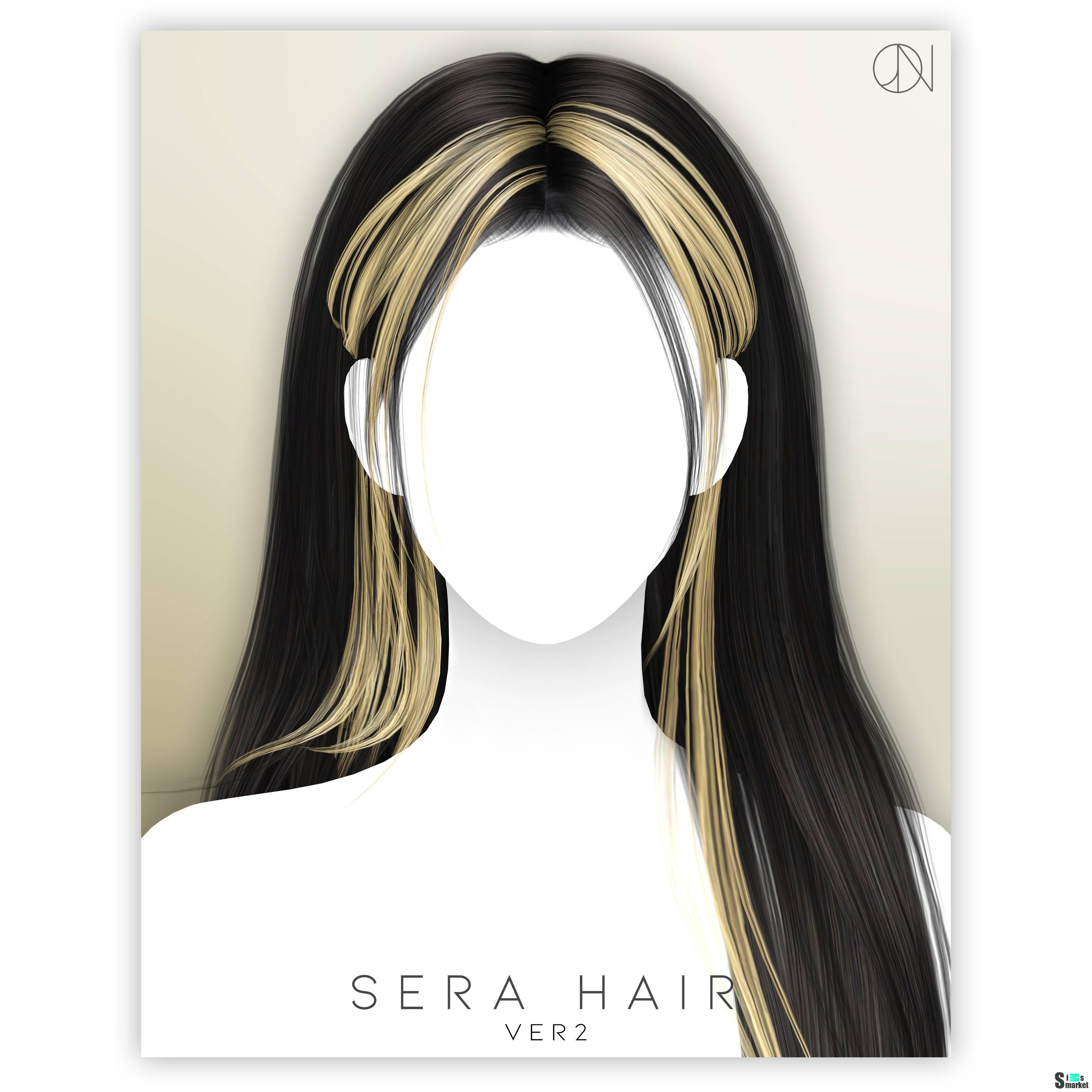 Женская прическа "HAIR N19 SERA ver2" для Симс 4 для Симс 4. Скачать мод