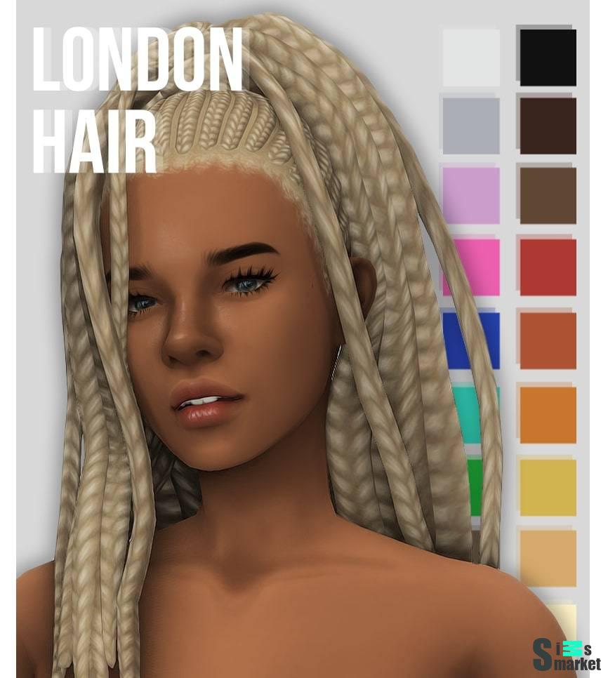 Женская прическа "london hair" для Симс 4 для Симс 4. Скачать мод