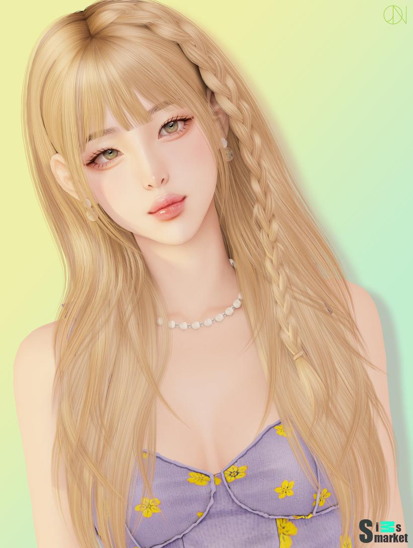 Женская прическа "SOPHIA HAIR" для Симс 4 для Симс 4. Скачать мод