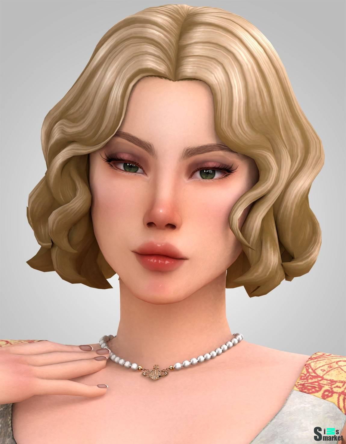 Женская прическа "Stefania Hair" для Симс 4 для Симс 4. Скачать мод