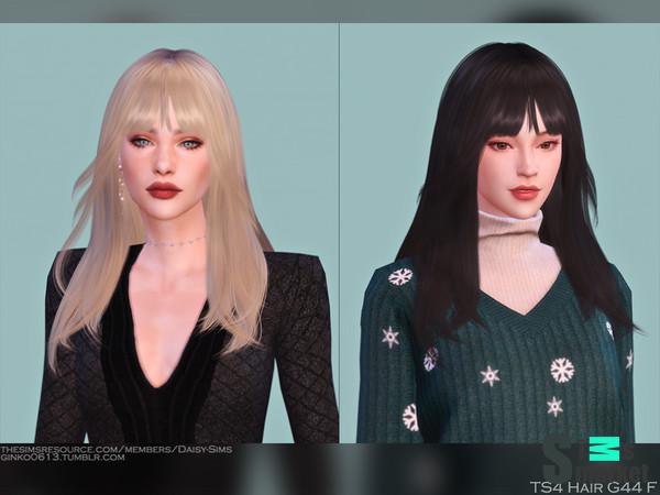Женская причёска G-44 от GinkoSims для Симс 4. Скачать мод