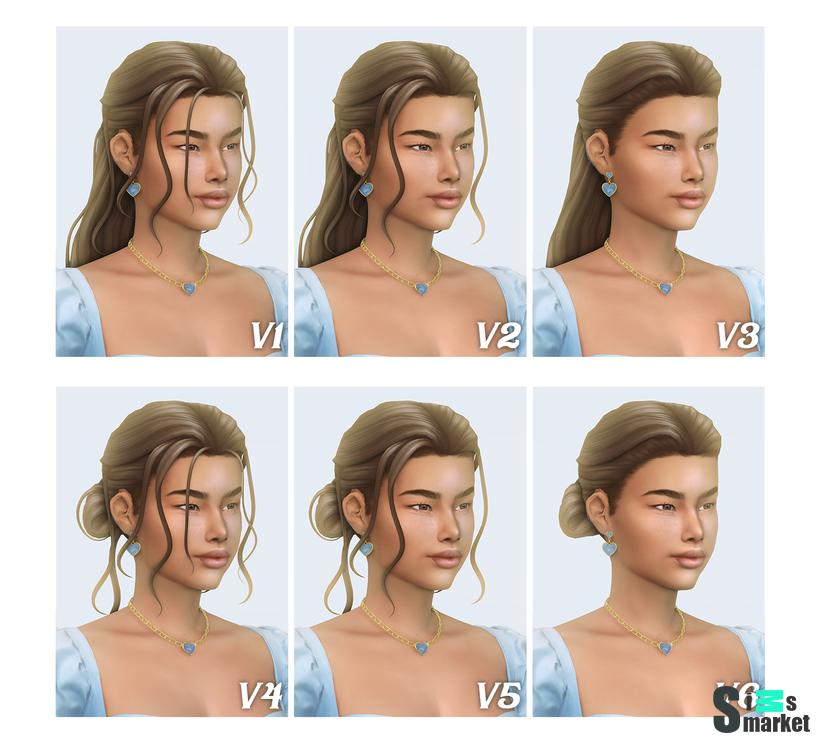 Женская причёска " Ponytail & Bun "-Для Симс 4 для Симс 4. Скачать мод