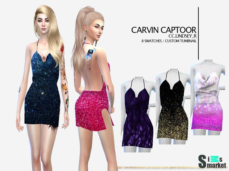 Женские платья Lindsey R от Carvin Captor для Симс 4. Скачать мод