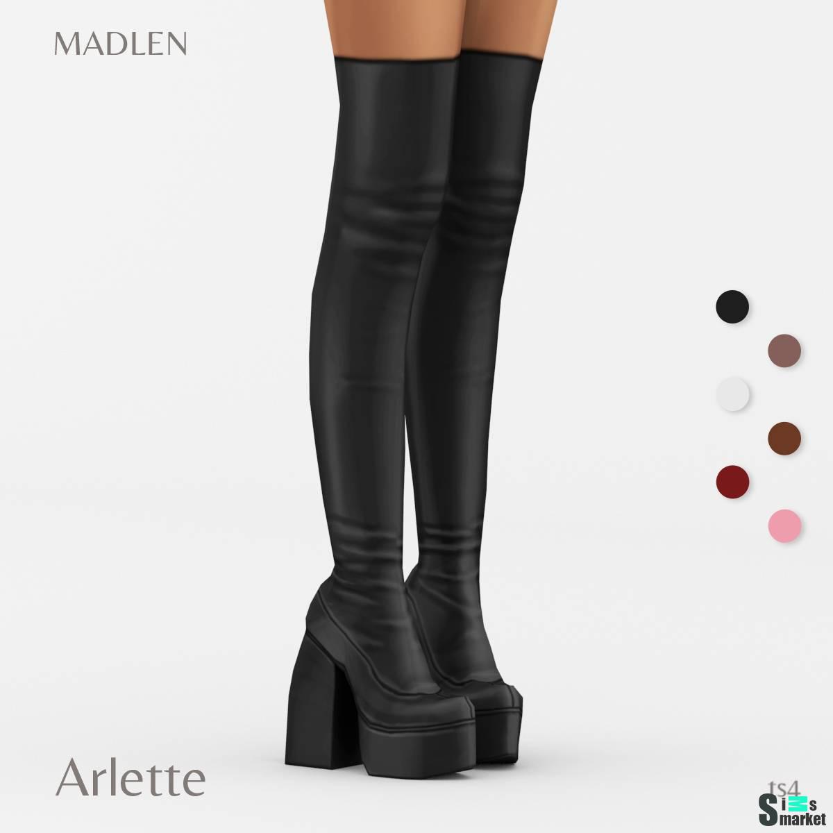 Женские сапоги "Arlette Boots" для Симс 4 для Симс 4. Скачать мод