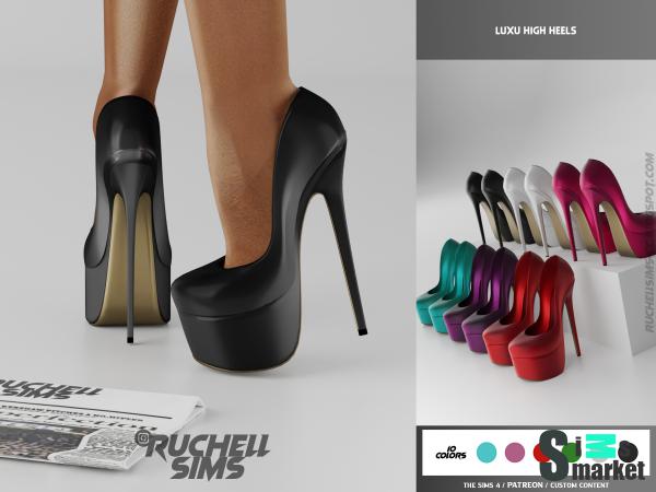 Женские туфли luxury high heels для Симс 4. Скачать мод