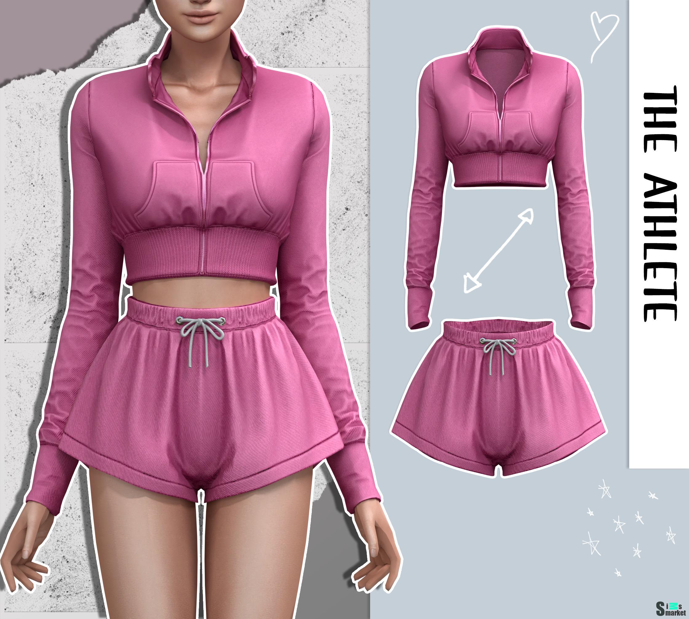 Женский костюм "The Athlete" для Симс 4. Скачать мод