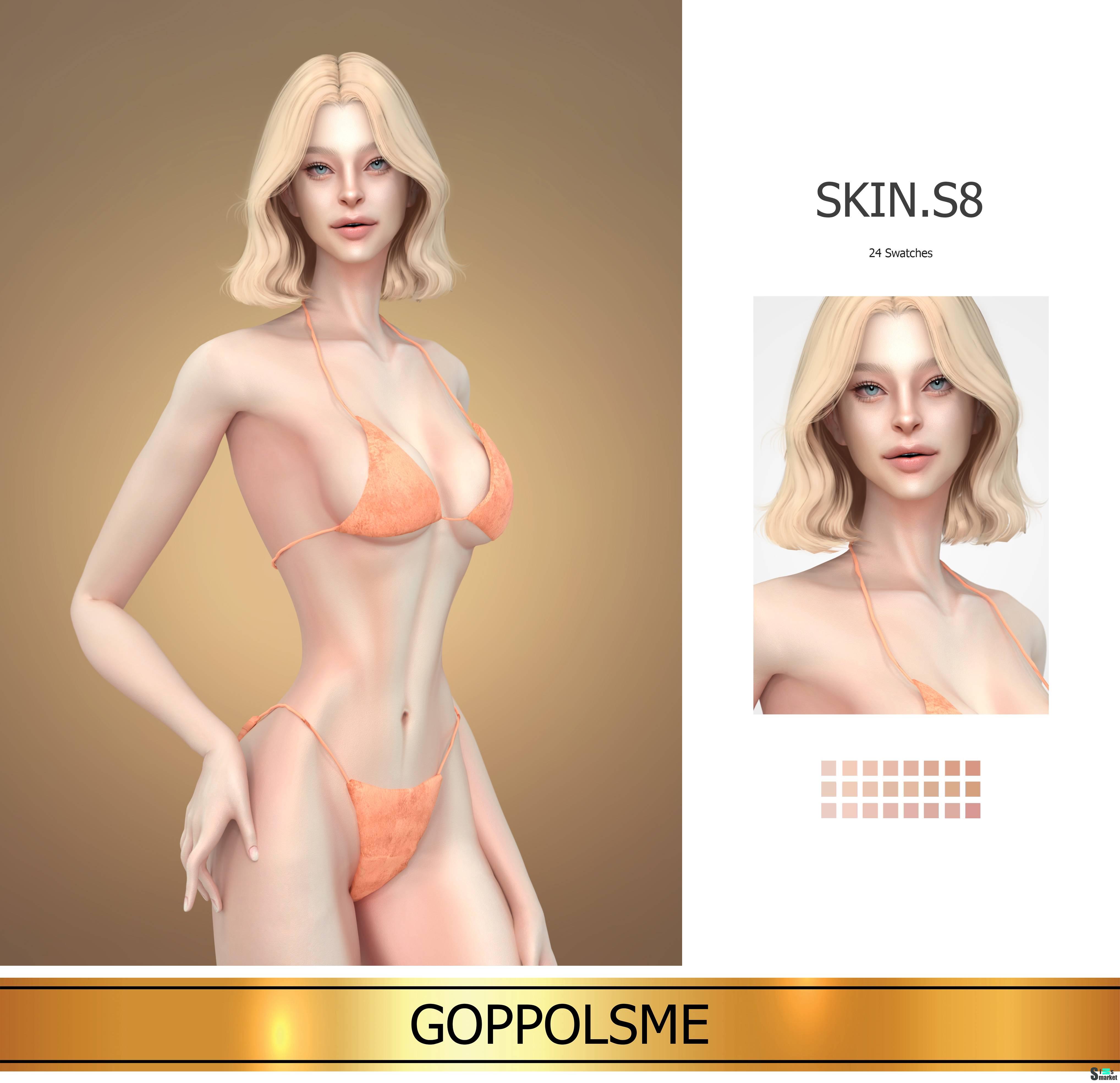 Женский скинтон "Skintones S8" для Симс 4 для Симс 4. Скачать мод