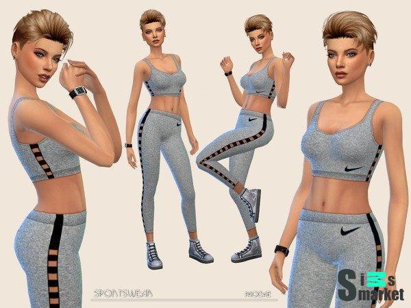 Женский спортивный костюм от Paogae для Sims 4 для Симс 4. Скачать мод
