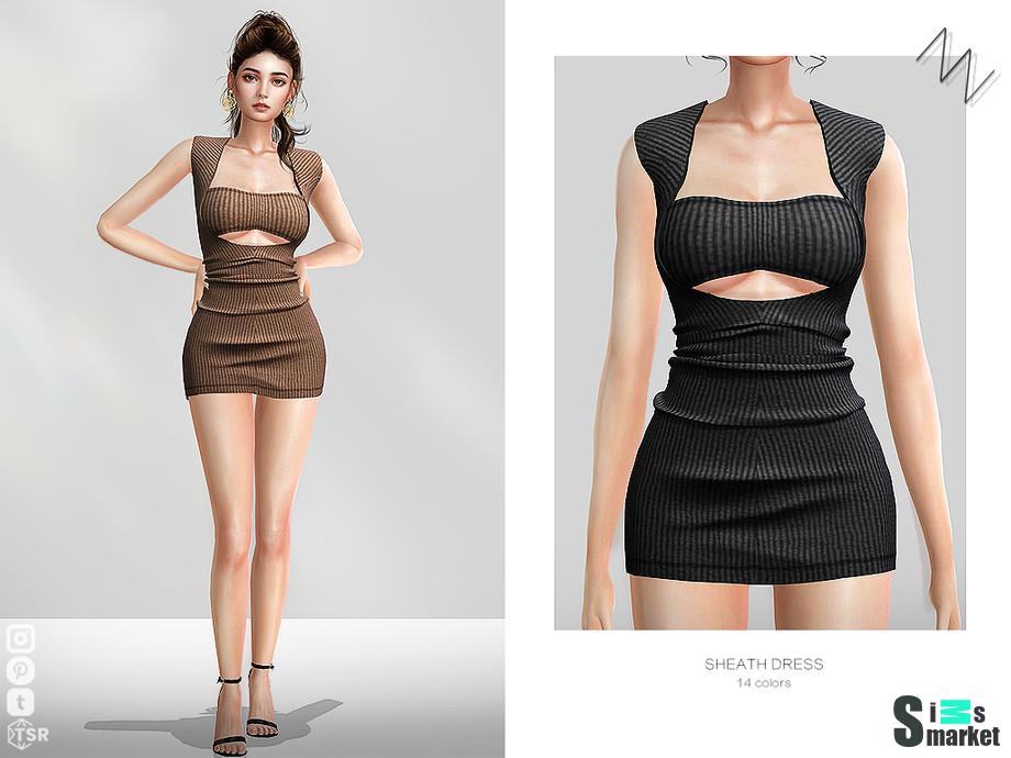 ZNsims - SHEATH DRESS для Симс 4. Скачать мод