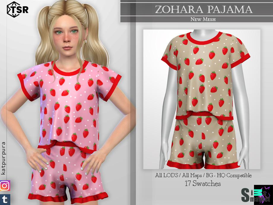 Zohara Pajama для Симс 4. Скачать мод