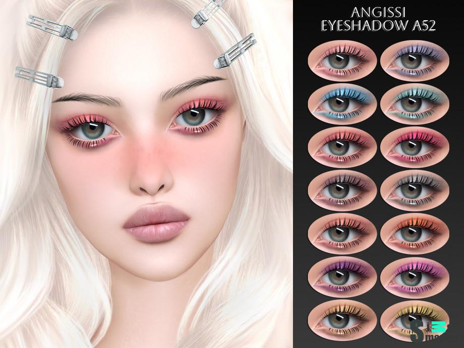 ANGISSI - Eyeshadow A52 для Симс 4. Скачать мод