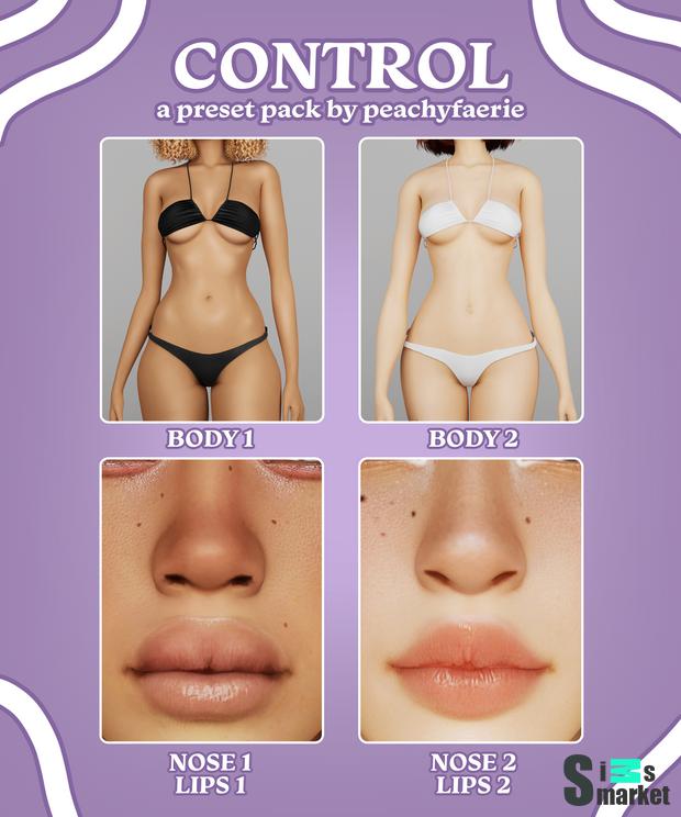 CONTROL ♡ a preset pack by peachyfaerie для Симс 4. Скачать мод
